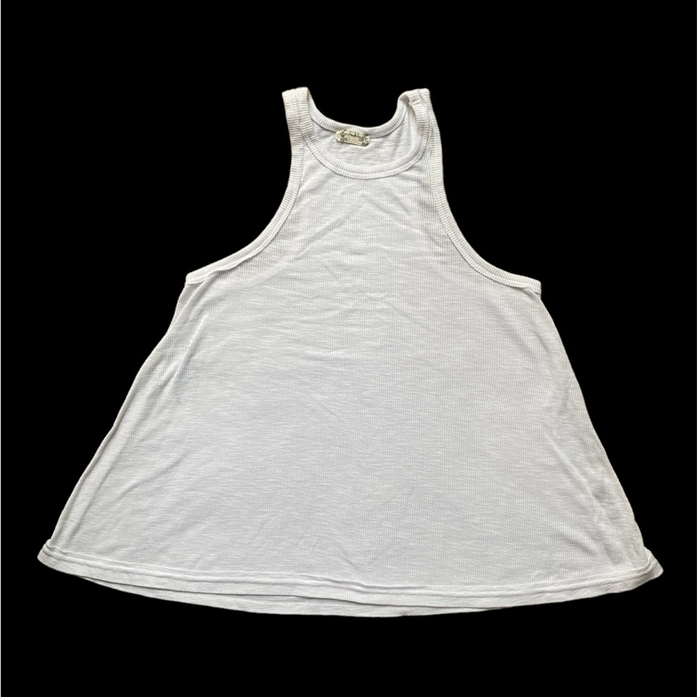 Free People Women’s White Ribbed Tank Top
